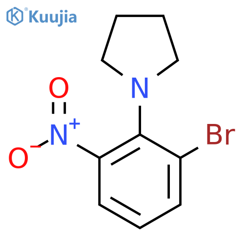 3-Bromo-2-(pyrrolidin-1-yl)nitrobenzene structure