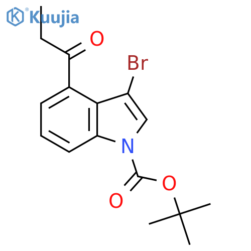 Tert-Butyl 3-bromo-4-propionyl-1H-indole-1-carboxylate structure