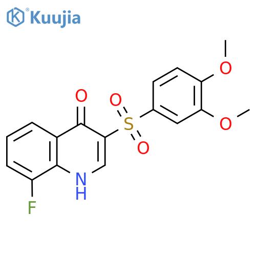 3-[(3,4-Dimethoxyphenyl)sulfonyl]-8-fluoroquinolin-4(1H)-one structure