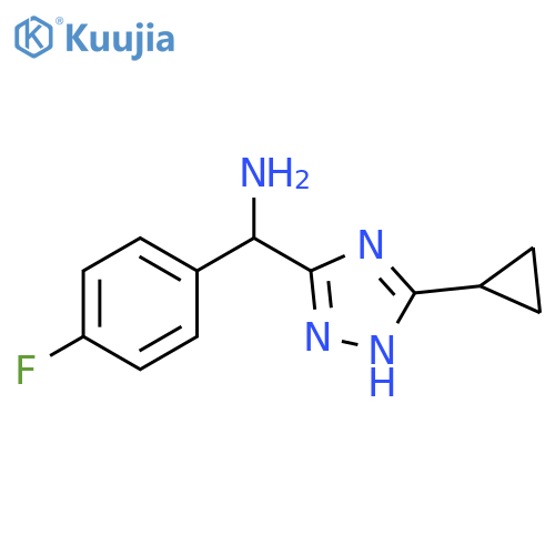 (5-cyclopropyl-1H-1,2,4-triazol-3-yl)-(4-fluorophenyl)methanamine structure
