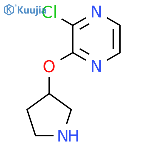 2-Chloro-3-(pyrrolidin-3-yloxy)pyrazine structure