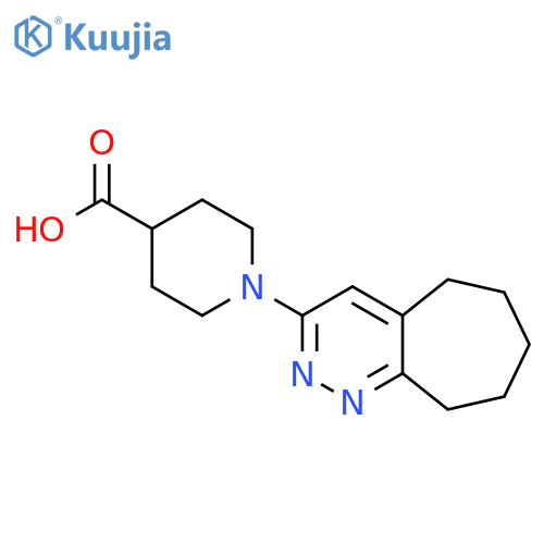 1-(6,7,8,9-Tetrahydro-5H-cyclohepta[c]pyridazin-3-yl)-piperidine-4-carboxylic acid structure