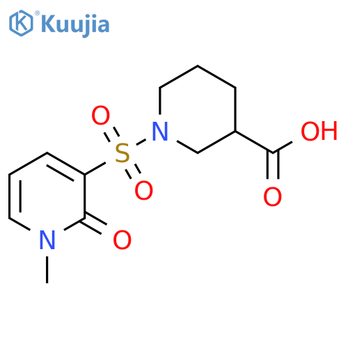 1-(1-Methyl-2-oxo-1,2-dihydro-pyridine-3-sulfonyl)-piperidine-3-carboxylic acid structure