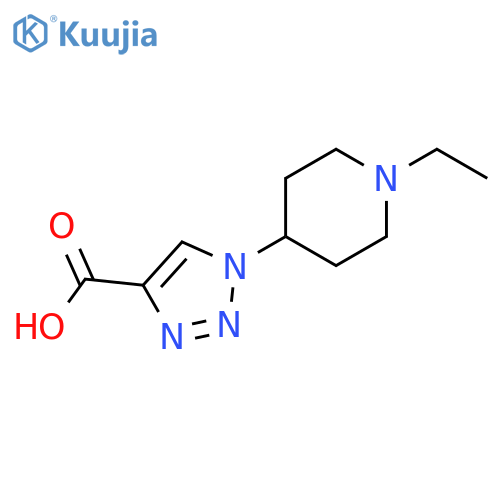 1-(1-Ethyl-piperidin-4-yl)-1H-[1,2,3]triazole-4-carboxylic acid structure