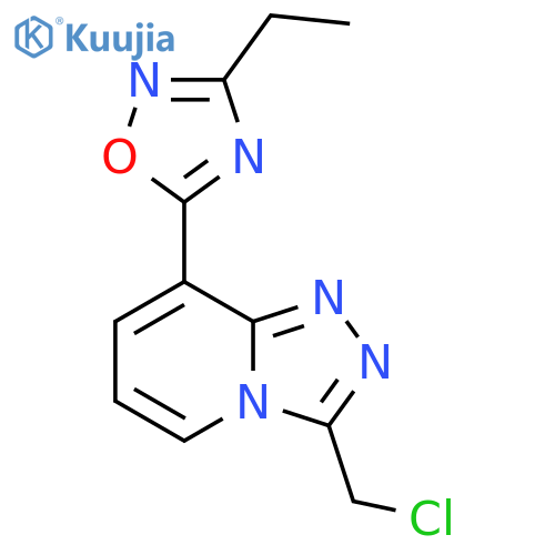 3-Chloromethyl-8-(3-ethyl-[1,2,4]oxadiazol-5-yl)-[1,2,4]triazolo[4,3-a]pyridine structure