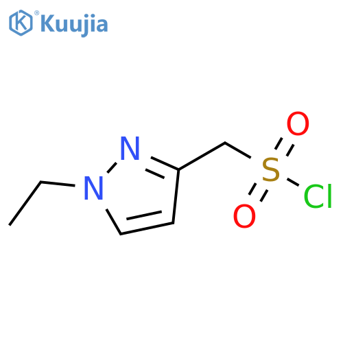 (1-ethyl-1H-pyrazol-3-yl)methanesulfonyl chloride structure