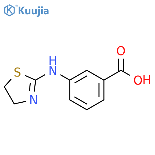 3-((4,5-dihydrothiazol-2-yl)amino)benzoic acid structure