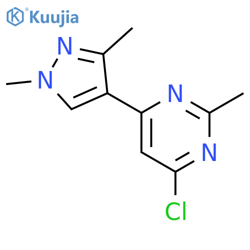4-Chloro-6-(1,3-dimethyl-1H-pyrazol-4-yl)-2-methyl-pyrimidine structure