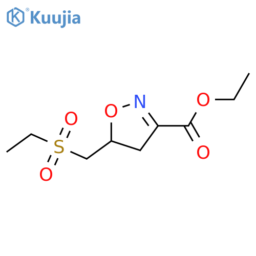 5-Ethanesulfonylmethyl-4,5-dihydro-isoxazole-3-carboxylic acid ethyl ester structure