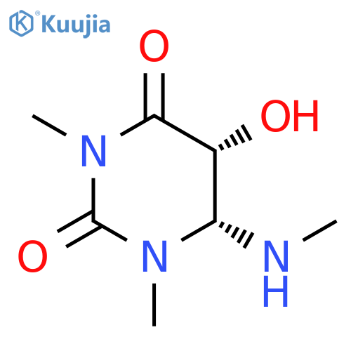 2,4(1H,3H)-Pyrimidinedione, dihydro-5-hydroxy-1,3-dimethyl-6-(methylamino)-, cis- (9CI) structure
