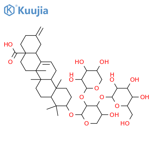 30-Noroleana-12,20(29)-dien-28-oic acid, 3-[(O-β-D-glucopyranosyl-(1→3)-O-[β-D-xylopyranosyl-(1→2)]-α-L-arabinopyranosyl)oxy]-, (3β)- (9CI) structure