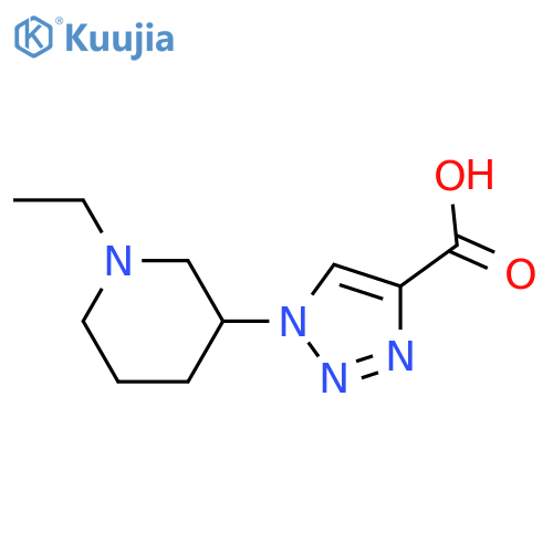 1-(1-Ethyl-piperidin-3-yl)-1H-[1,2,3]triazole-4-carboxylic acid structure