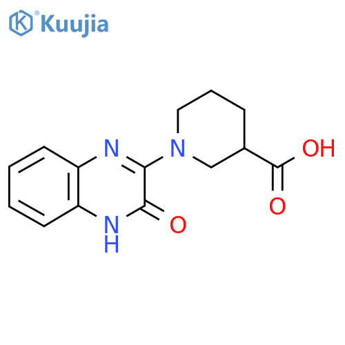 1-(3-Oxo-3,4-dihydroquinoxalin-2-yl)piperidine-3-carboxylic acid structure