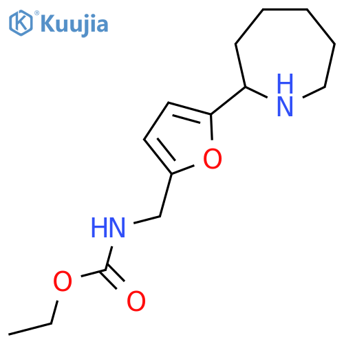 Ethyl ((5-(azepan-2-yl)furan-2-yl)methyl)carbamate structure