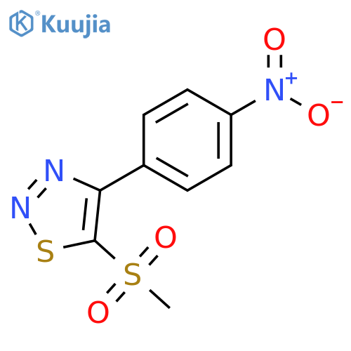 5-Methanesulfonyl-4-(4-nitro-phenyl)-[1,2,3]thiadiazole structure