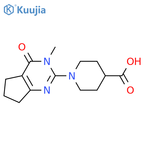 1-(3-Methyl-4-oxo-4,5,6,7-tetrahydro-3H-cyclopentapyrimidin-2-yl)-piperidine-4-carboxylic acid structure