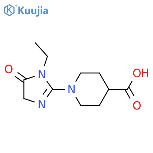 1-(1-Ethyl-5-oxo-4,5-dihydro-1H-imidazol-2-yl)-piperidine-4-carboxylic acid structure