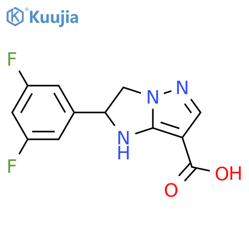 2-(3,5-Difluoro-phenyl)-2,3-dihydro-1H-imidazo[1,2-b]pyrazole-7-carboxylic acid structure