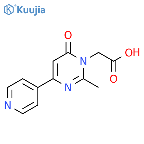 (2-Methyl-6-oxo-4-pyridin-4-yl-6H-pyrimidin-1-yl)-acetic acid structure