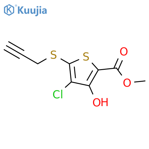 Methyl 4-chloro-3-hydroxy-5-(prop-2-yn-1-ylthio)thiophene-2-carboxylate structure