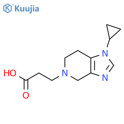 3-(1-Cyclopropyl-6,7-dihydro-1H-imidazo[4,5-c]pyridin-5(4H)-yl)propanoic acid structure