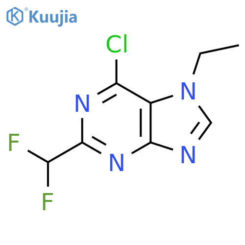 6-Chloro-2-(difluoromethyl)-7-ethyl-7H-purine structure