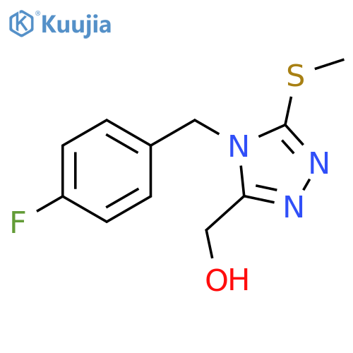[4-(4-Fluoro-benzyl)-5-methylsulfanyl-4H-[1,2,4]triazol-3-yl]-methanol structure