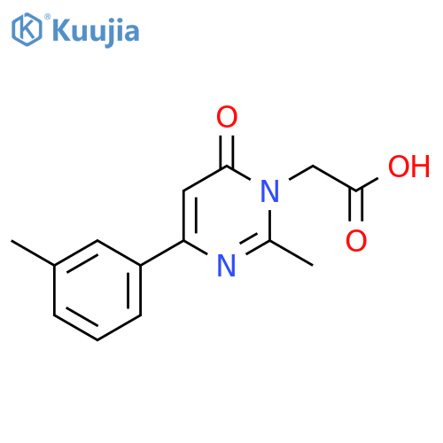 (2-Methyl-6-oxo-4-m-tolyl-6H-pyrimidin-1-yl)-acetic acid structure