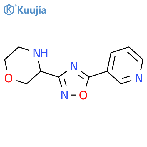 3-(5-Pyridin-3-yl-[1,2,4]oxadiazol-3-yl)-morpholine structure