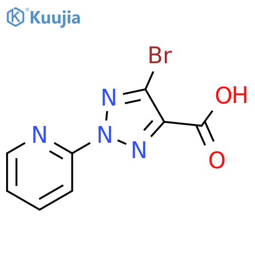 5-Bromo-2-pyridin-2-yl-2H-[1,2,3]triazole-4-carboxylic acid structure