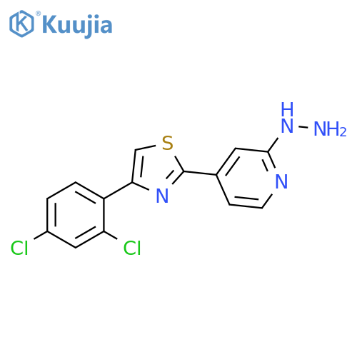 {4-[4-(2,4-Dichloro-phenyl)-thiazol-2-yl]-pyridin-2-yl}-hydrazine structure