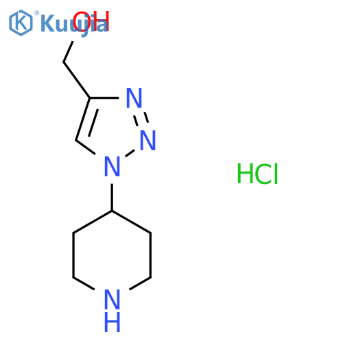[1-(Piperidin-4-yl)-1H-1,2,3-triazol-4-yl]methanol hydrochloride structure