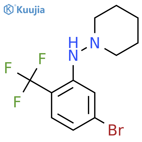 N-(5-Bromo-2-(trifluoromethyl)-phenyl)piperidin-1-amine structure