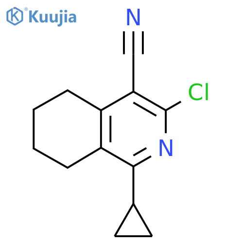 3-Chloro-1-cyclopropyl-5,6,7,8-tetrahydroisoquinoline-4-carbonitrile structure