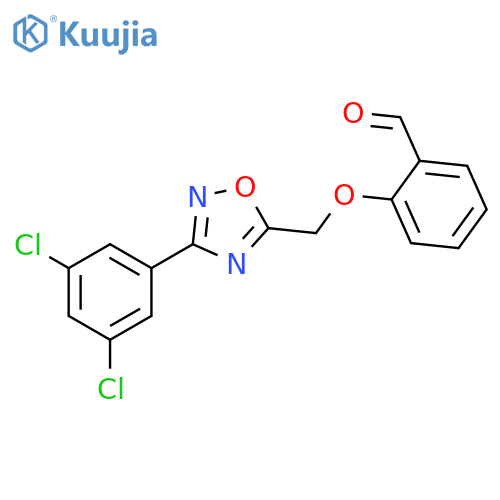 2-[3-(3,5-Dichloro-phenyl)-[1,2,4]oxadiazol-5-ylmethoxy]-benzaldehyde structure