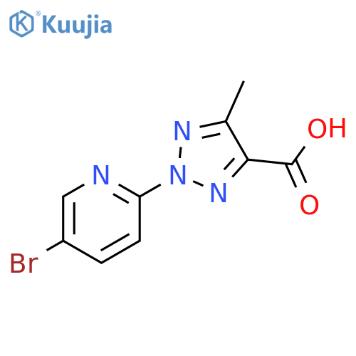 2-(5-Bromo-pyridin-2-yl)-5-methyl-2H-[1,2,3]triazole-4-carboxylic acid structure