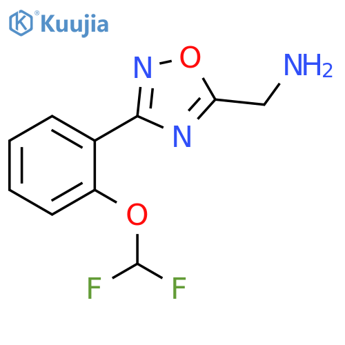 [3-[2-(difluoromethoxy)phenyl]-1,2,4-oxadiazol-5-yl]methanamine structure