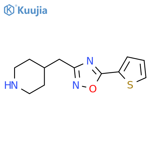 4-(5-Thiophen-2-yl-[1,2,4]oxadiazol-3-ylmethyl)-piperidine structure