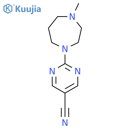 2-(4-Methyl-1,4-diazepan-1-yl)pyrimidine-5-carbonitrile structure