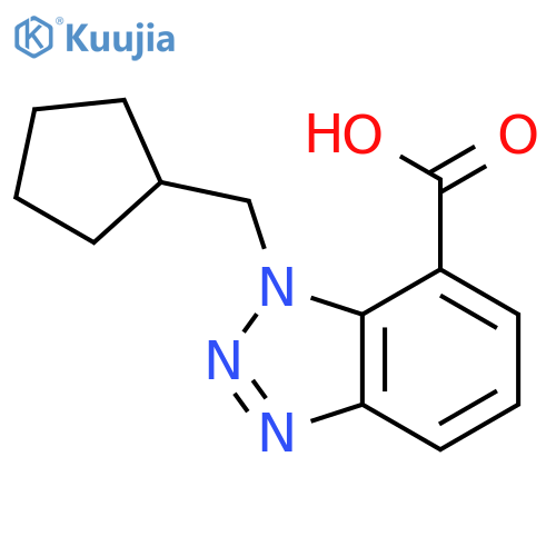 1-(cyclopentylmethyl)-1H-1,2,3-benzotriazole-7-carboxylic acid structure