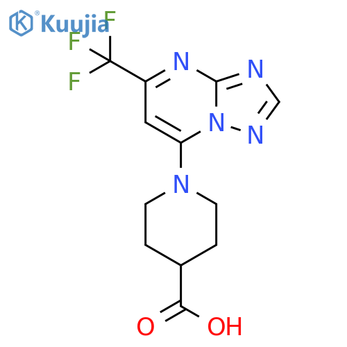 1-(5-Trifluoromethyl-[1,2,4]triazolo[1,5-a]pyrimidin-7-yl)-piperidine-4-carboxylic acid structure