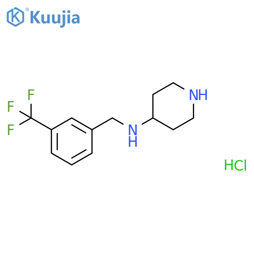 N-[3-(Trifluoromethyl)benzyl]piperidin-4-amine dihydrochloride structure