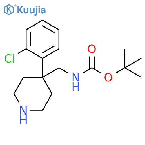 tert-Butyl [4-(2-chlorophenyl)piperidin-4-yl]methylcarbamate structure
