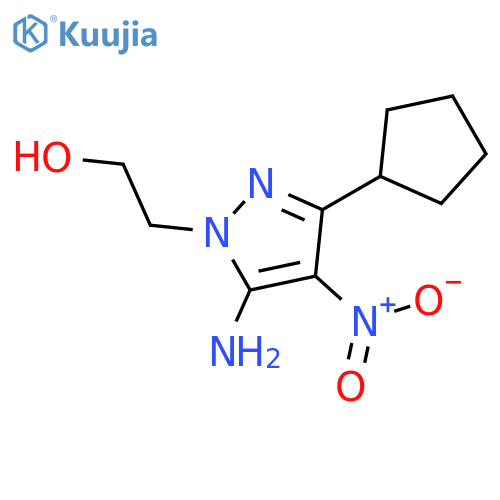 2-(5-Amino-3-cyclopentyl-4-nitro-pyrazol-1-yl)-ethanol structure