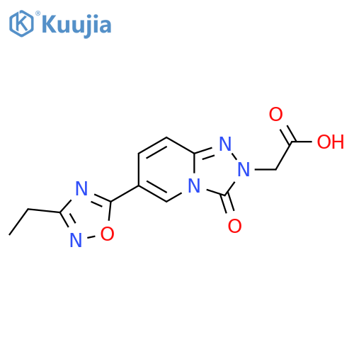 [6-(3-Ethyl-[1,2,4]oxadiazol-5-yl)-3-oxo-[1,2,4]triazolo[4,3-a]pyridin-2-yl]-acetic acid structure