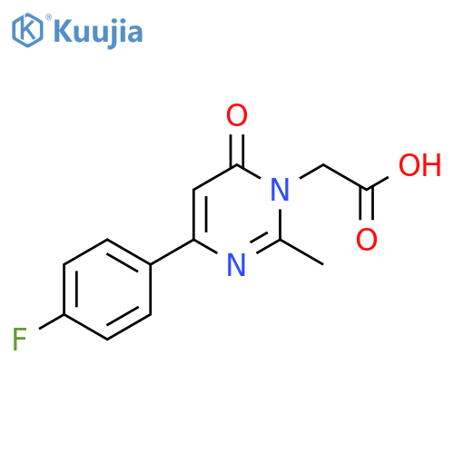 [4-(4-Fluoro-phenyl)-2-methyl-6-oxo-6H-pyrimidin-1-yl]-acetic acid structure