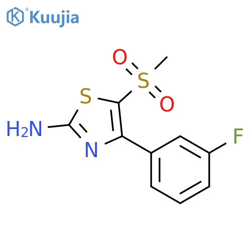 4-(3-Fluoro-phenyl)-5-methanesulfonyl-thiazol-2-ylamine structure