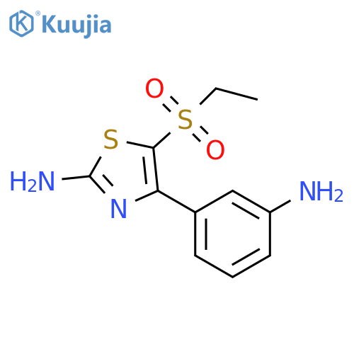 4-(3-Amino-phenyl)-5-ethanesulfonyl-thiazol-2-ylamine structure