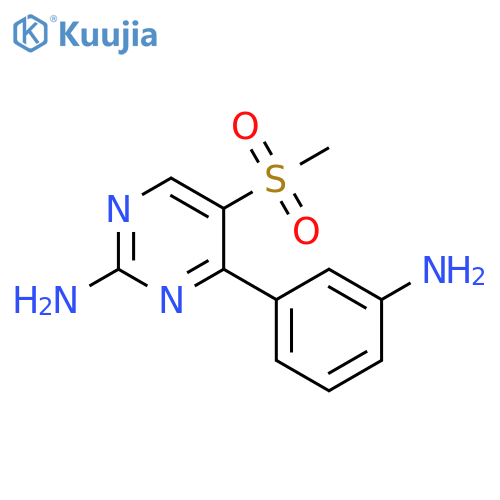 4-(3-Amino-phenyl)-5-methanesulfonyl-pyrimidin-2-ylamine structure
