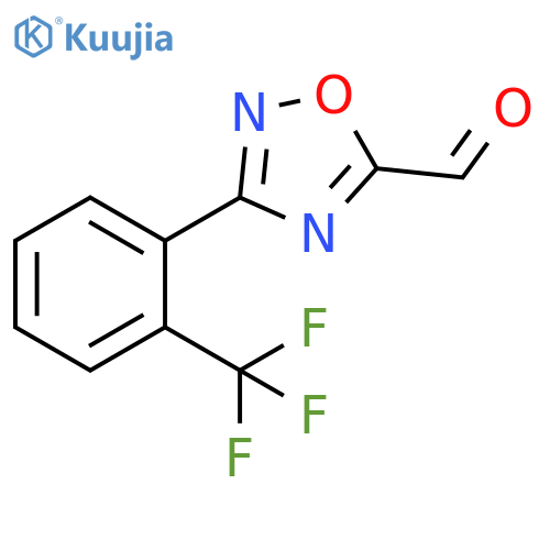 3-(2-Trifluoromethyl-phenyl)-[1,2,4]oxadiazole-5-carbaldehyde structure